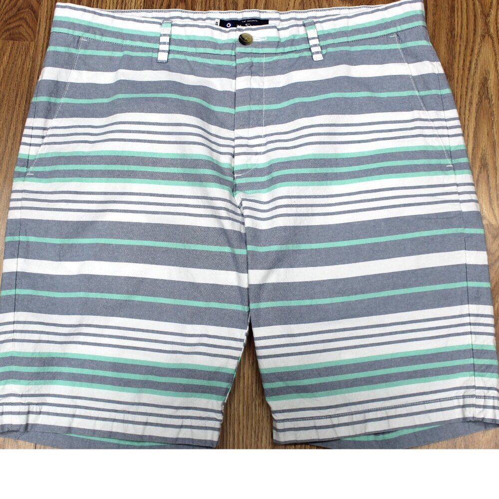 BEN SHERMAN REGULAR FIT SHORTS 100% COTTON WHITE, MINT & GRAY Sz 38
